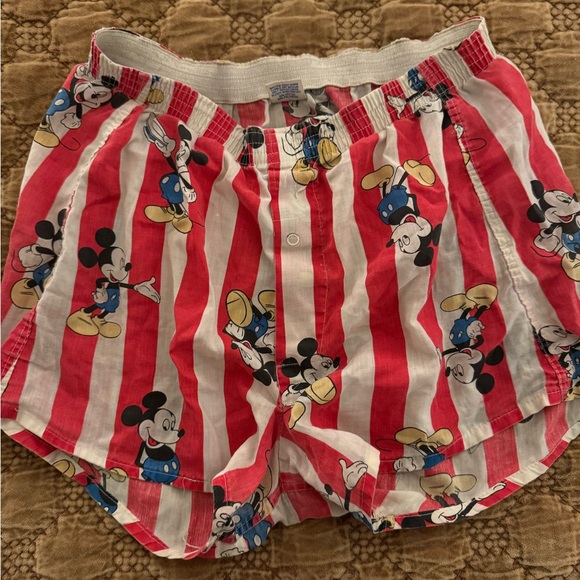 Hanes Other - Vintage Mickey Mouse Striped Boxers